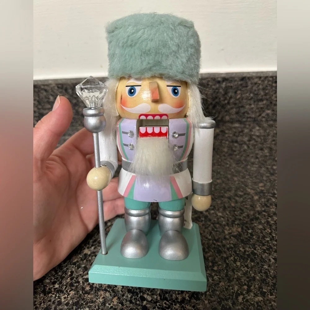 Christmas Teal Pastel Whimsical Nutcracker